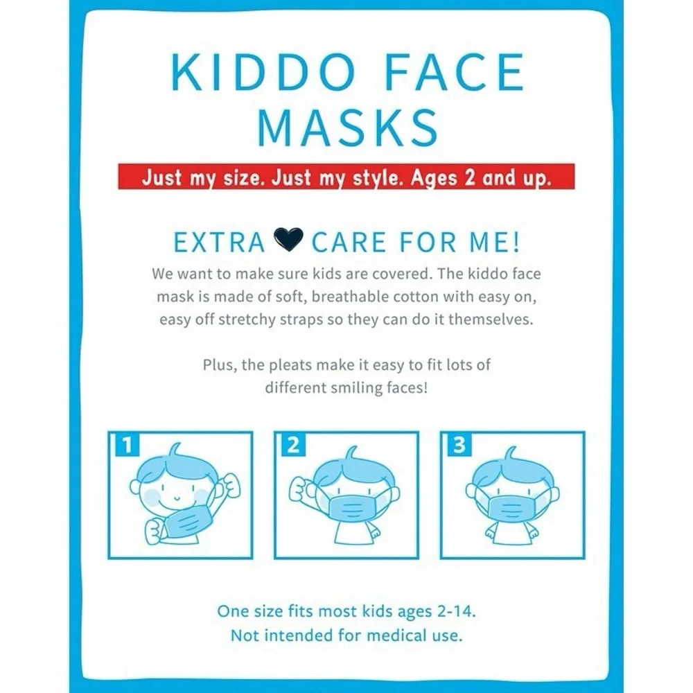 CARTER’S PAISLEY WASHABLE CLOTH FACE MASKS - ONE SIZE (NEW WITH TAGS) A14
